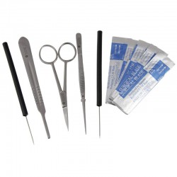 Set mikroskopskih instrumenata Omegon, 7 delova